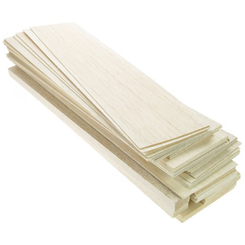 Thumbnail 2 Paket (3Lembar) Kayu Balsa sheet 2mm x 10cm x 100cm Balsa sheet kayu ringin kualitas terbaik