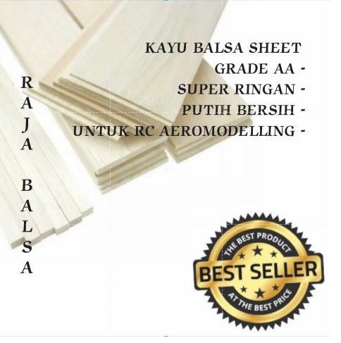 Thumbnail 3 2pcs Kayu Balsa sheet 10mm x 100mm x 1000mm