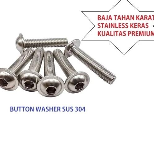 (1pcs) SS304 Baut Button Washer M4x20