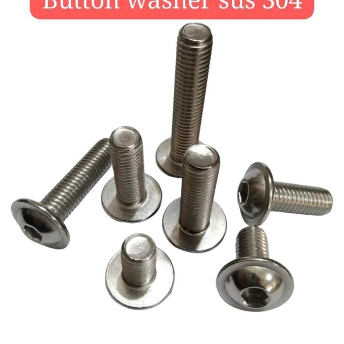 (1pcs) SS304 Baut Button Washer M6x35