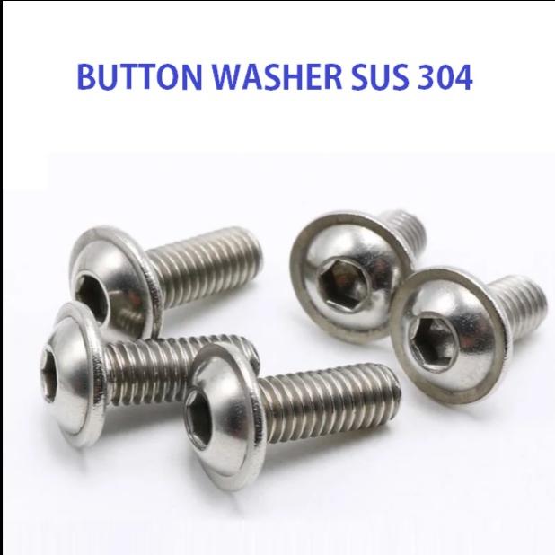 (1pcs) SS304 Baut Button Washer M6x50
