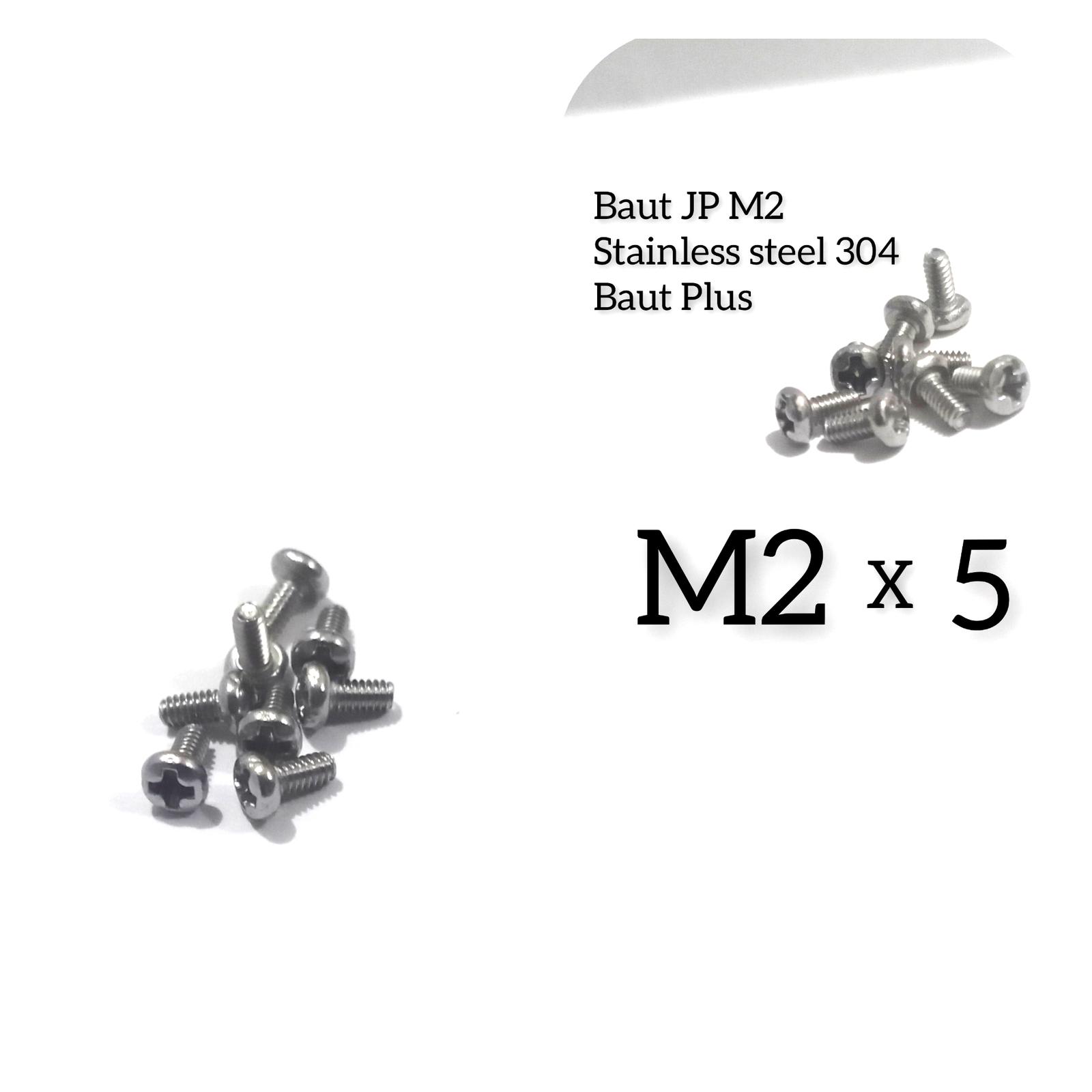 (1pcs) SS304 Baut Pan Philips M2x5