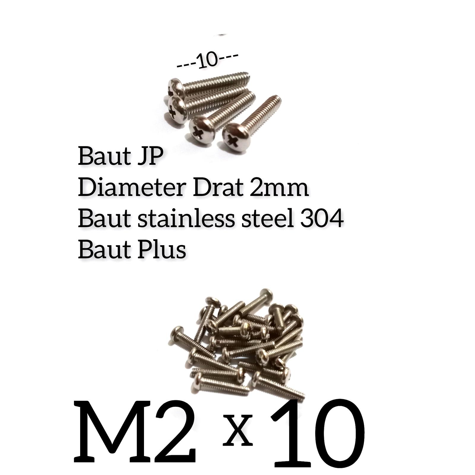 (1pcs) SS304 Baut Pan Philips M2x10