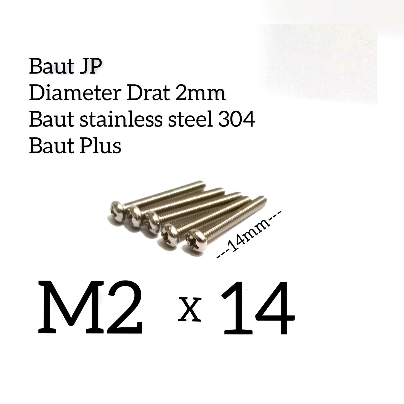 (1pcs) SS304 Baut Pan Philips M2x14
